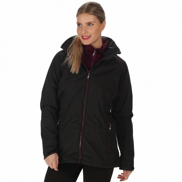 Regatta Coats & Jackets - Black 'Premilla' 3-in-1 waterproof jacket
