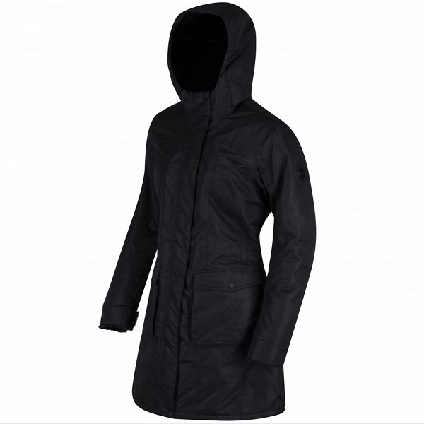 Durable Regatta Black 'Roanstar' waterproof parka jacket 56707_RWP237_03