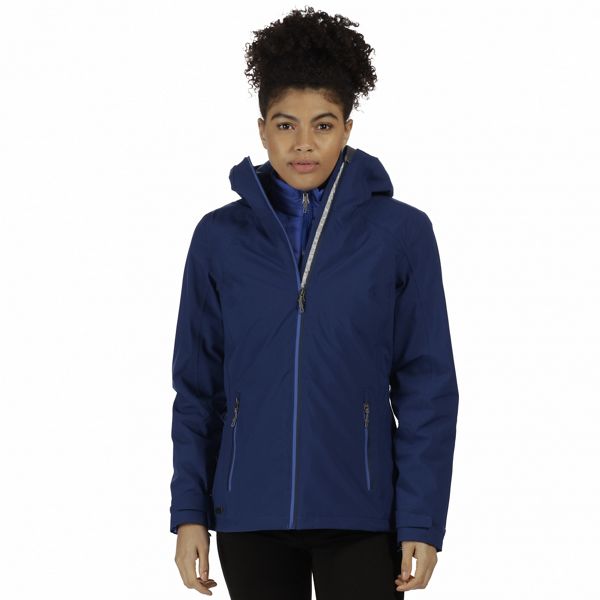 Regatta Coats & Jackets - Blue 'Wentwood' 3-in-1 waterproof jacket