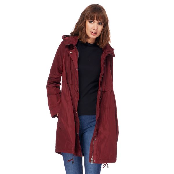 RJR.John Rocha Coats & Jackets - Dark red shower resistant hooded coat