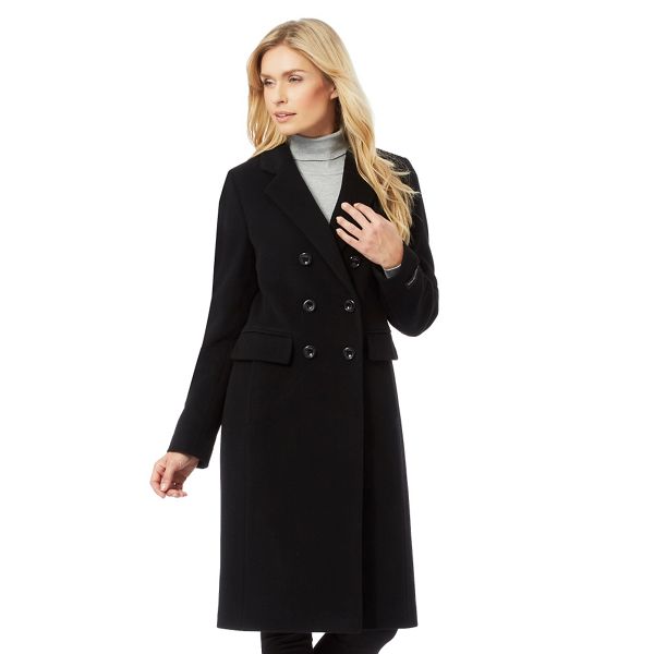 The Collection Coats & Jackets - Black Cashmere double-breasted cityßcoat