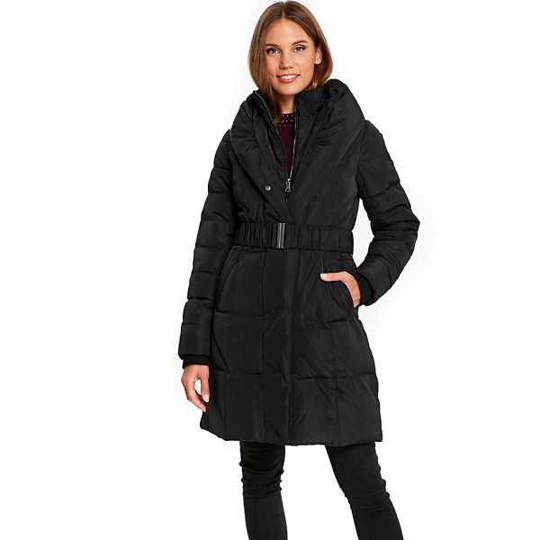 Wallis Coats & Jackets - Black cosy collar padded coat