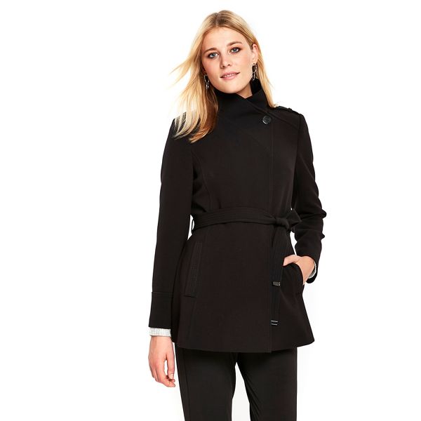 Wallis Coats & Jackets - Debenhams Exclusive- black short wrap belted coat