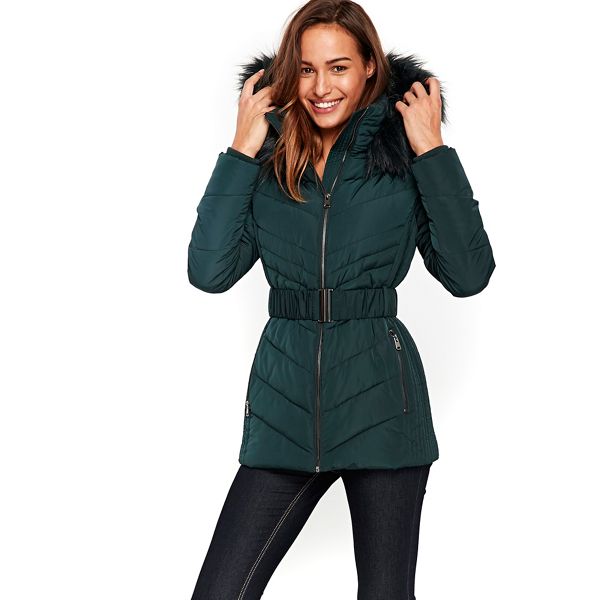 Wallis Coats & Jackets - Green short padded coat