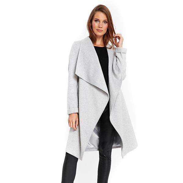 Wallis Coats & Jackets - Grey drawn waterfall coat