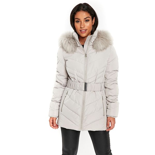 Wallis Coats & Jackets - Light grey padded coat