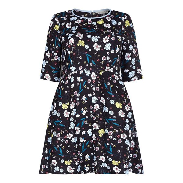 Timeless Yumi Curves Black floral print 'Alyssia' skater dress 62575_YD0546PL60