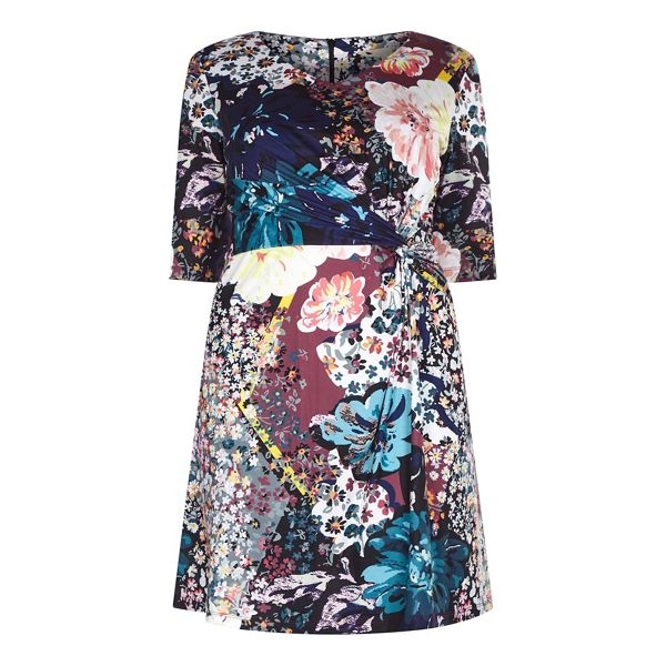 Latest Yumi Curves Multicoloured floral print 'Jasmin' jersey dress 62575_YD0721PL94