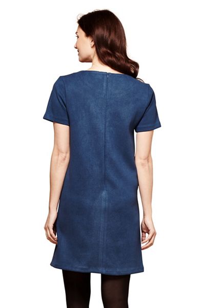 Stylish Yumi Blue zip pocket tunic dress 62575_YD00052645 On Sale