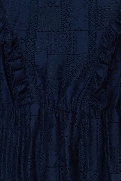 Designer Yumi Navy ruffled lace dress 62575_YD00053843